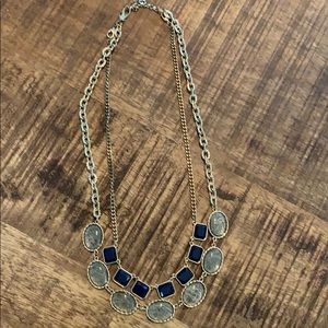 Two tier gem necklace